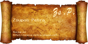 Zsupos Petra névjegykártya